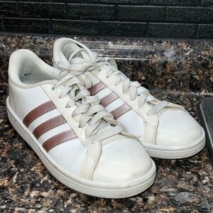 Adidas Advantage Cloudfoam Ortholite Float White & Rose Gold Women’s Size 6.5